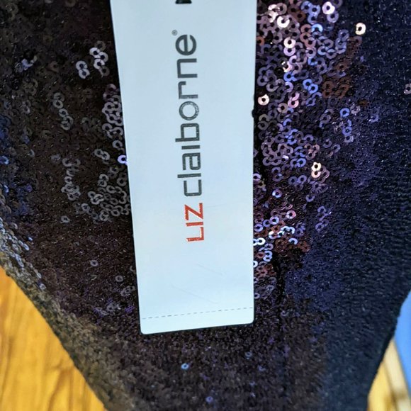 Liz Clairborne Sequined Pencil Skirt Purple Small NWT - Picture 5 of 10